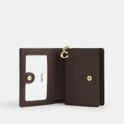 Coach Snap Wallet In Ombre Signature Canvas Gold Brown