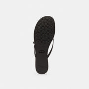 Women's Coach Bow Flip Flop Black