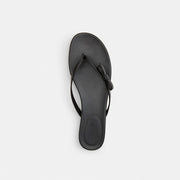 Women's Coach Bow Flip Flop Black