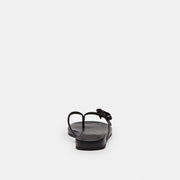Women's Coach Bow Flip Flop Black