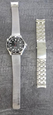 Omega Seamaster Diver 300 M007 James Révision Déc 2024 + bracelet mailles milanaises Omega