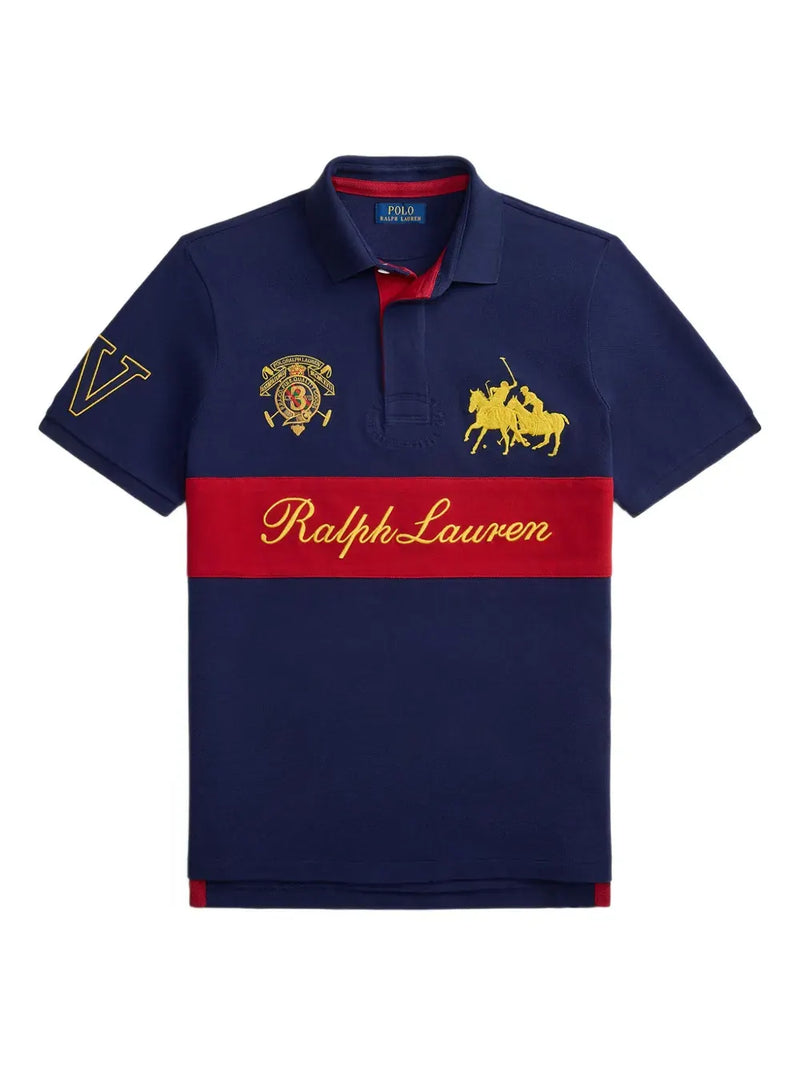 crest-embroidered polo shirt