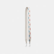 Coach Strap With Floral Print Silver Chalk Multi