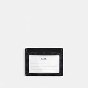 Coach Slim Id Card Case In Signature Canvas Charcoal Black