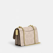 Coach Klare Crossbody Bag In Blocked Signature Canvas Gold Sand Tan