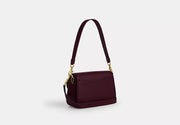 Hadley Shoulder Bag pebbled leather/Gold/Dark Wine