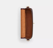 Hadley Shoulder Bag pebbled leather/Gold/Dark Wine