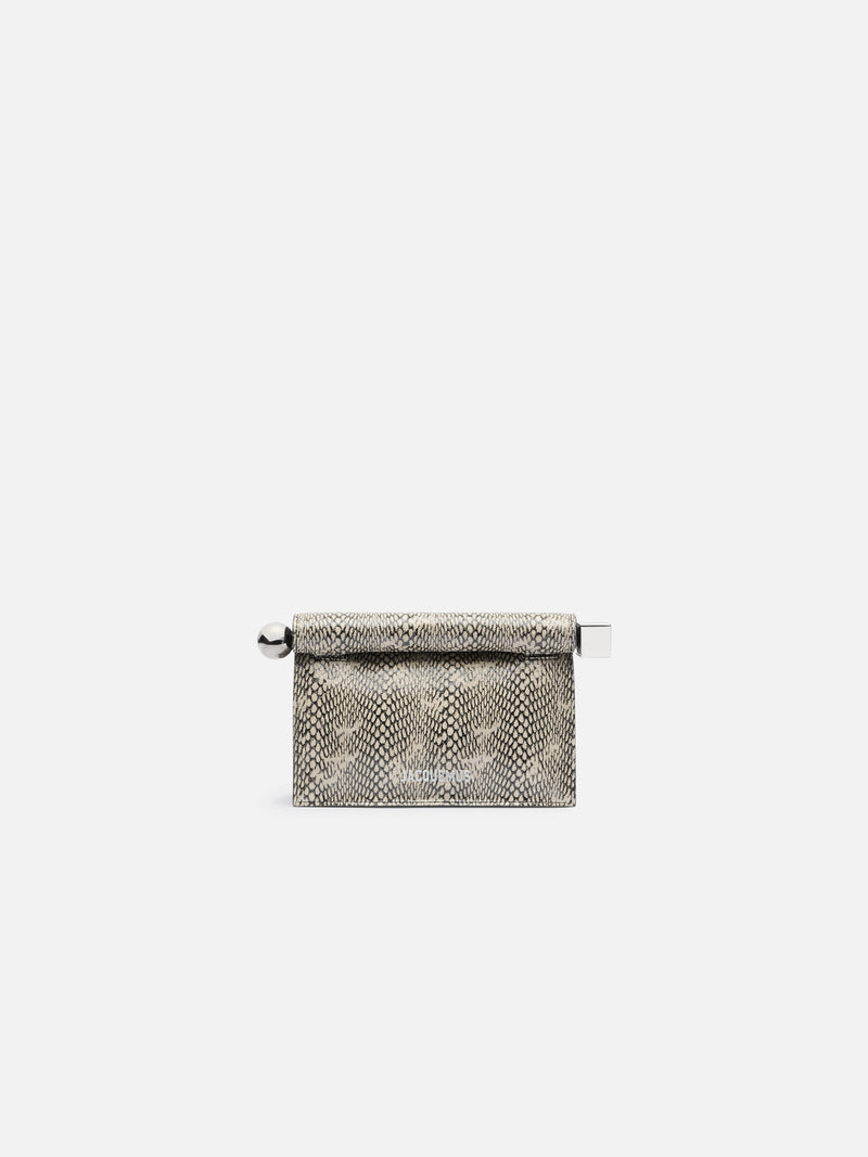 Jacquemus The Small Rond CarreClutch Mini Take-Out Clutch Beige