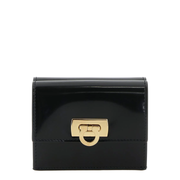 Patent Leather Wallet, Gold Hardware
