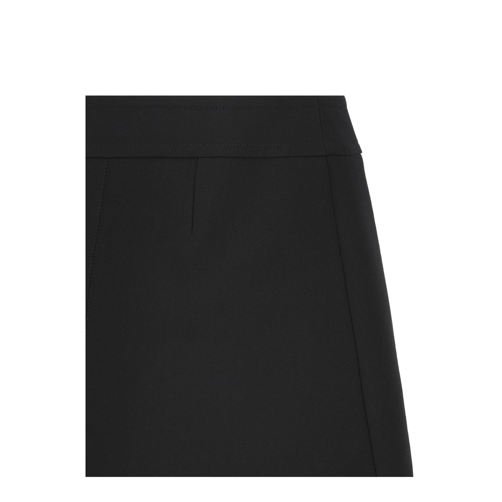 Trapeze Mini Skirt in Gauffered Double Wool