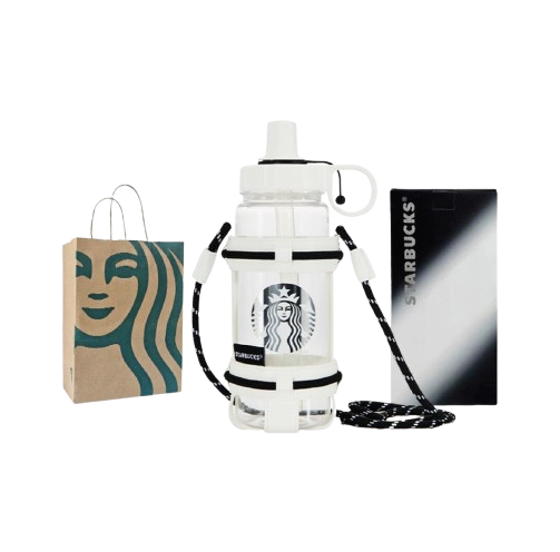 Starbucks Plastic Straw Tumbler with Carry Strap — Men's & Student Edition (Summer Active Series) | Practical for Summer, Large Capacity (760ml), Portable, All-Season Use