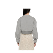Logo Cotton Cropped Sweatshirt