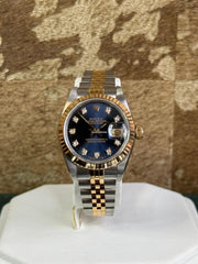 Rolex | Datejust | 69173 | Yellow gold | 26 mm | Gold/Steel | Blue | Automatic
