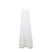Dress in Light Cotton Poplin with Circular Lace Bodice
