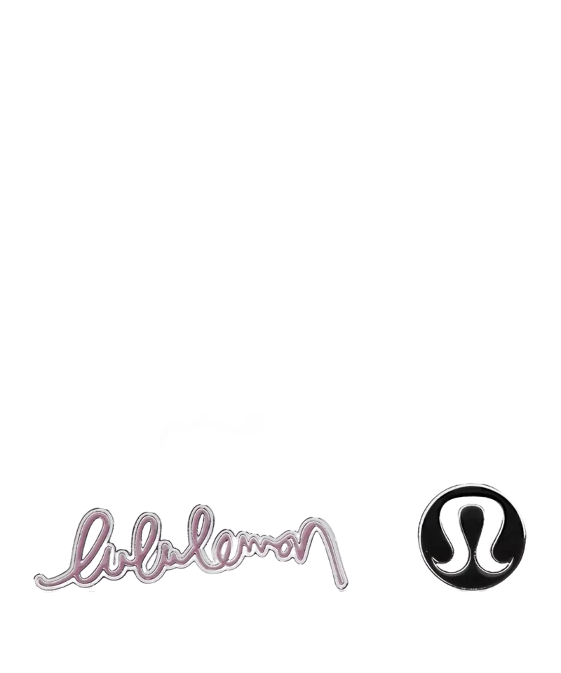 Lululemon Collectible Pins 2 Pack Black/Lavender Lux