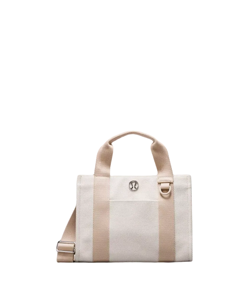 Lululemon Two-Tone Canvas Mini Tote Bag 4.5L Mojave Tan/Light Ivory