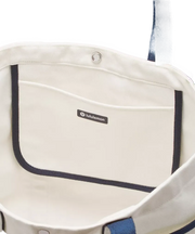 Lululemon Daily Multi-Pocket Canvas Tote Bag 20L Logo Natural/True Navy