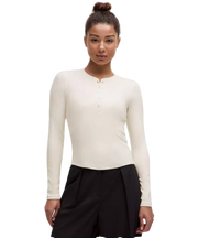 Lululemon Hold Tight Long-Sleeve Henley Light Ivory
