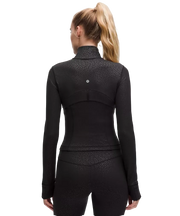 Lululemon Define Cropped Jacket Nulu Leopard Daisy Emboss Black