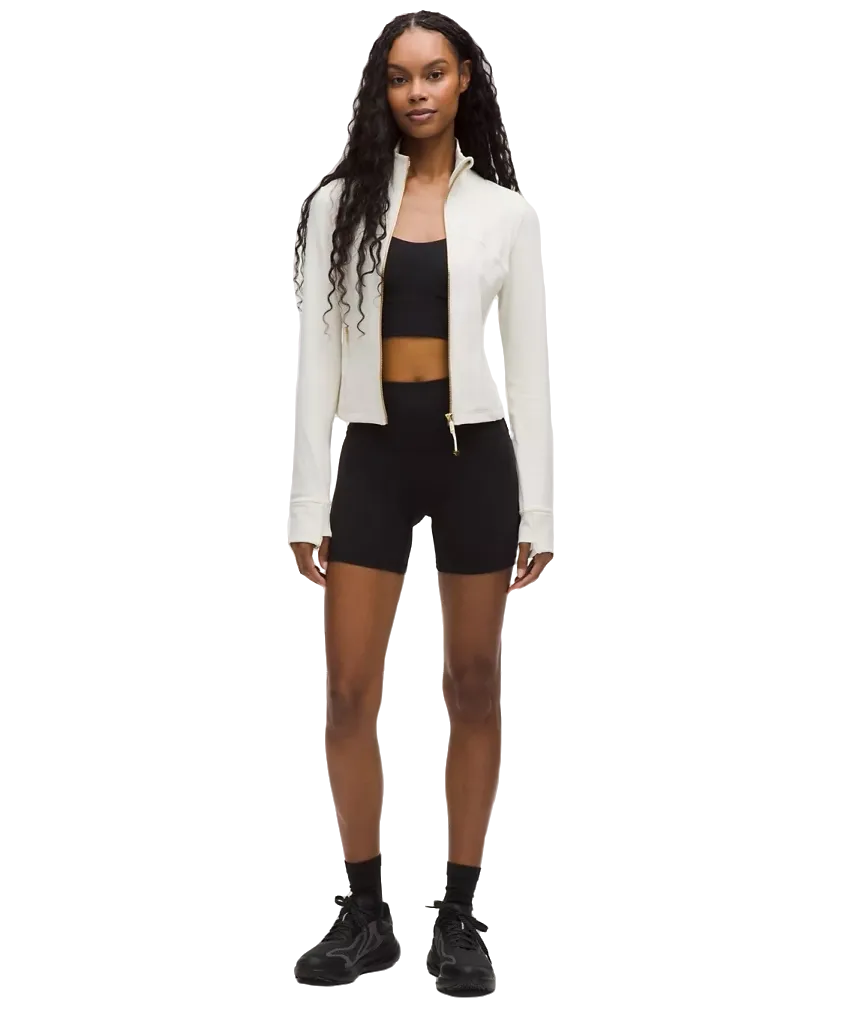 Lululemon Define Cropped Jacket Nulu Light Ivory/Gold