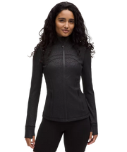 Lululemon Define Jacket Nulu Leopard Daisy Emboss Black