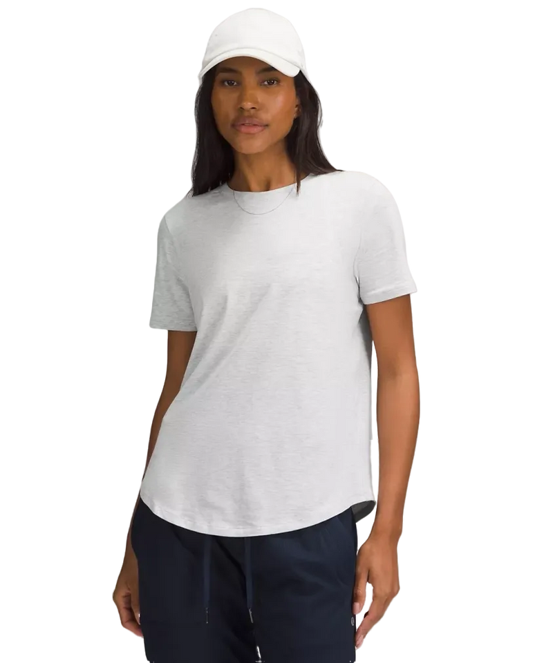Lululemon Love Curved-Hem Crewneck T-Shirt Heathered Core Ultra Light Grey