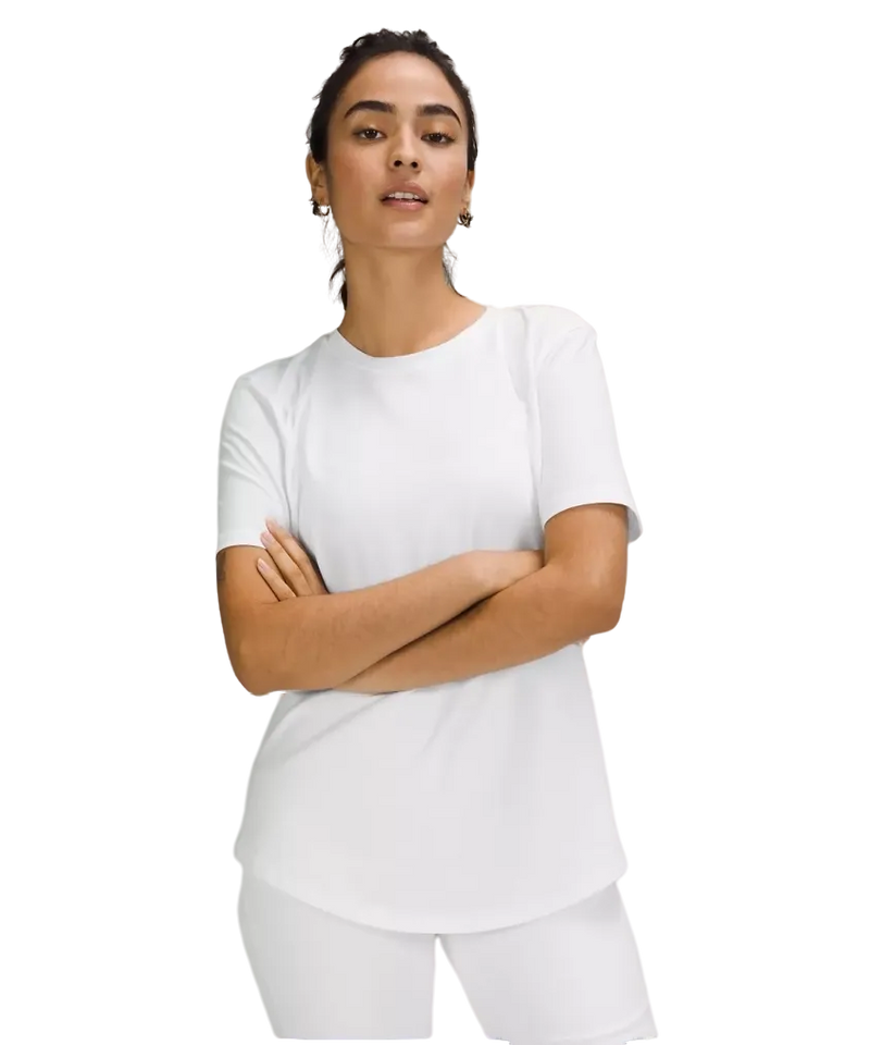 Lululemon Love Curved-Hem Crewneck T-Shirt White