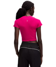 Lululemon Swiftly Tech Cropped Shorts-Sleeve Shirt 2.0 Passionate