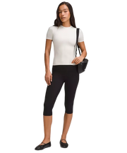 Lululemon Wundermost Ultra-Soft Nulu Hip-Length Crewneck Shirt Bone