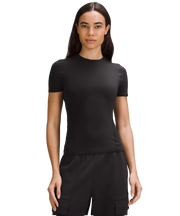 Lululemon Wundermost Ultra-Soft Nulu Hip-Length Crewneck Shirt Black