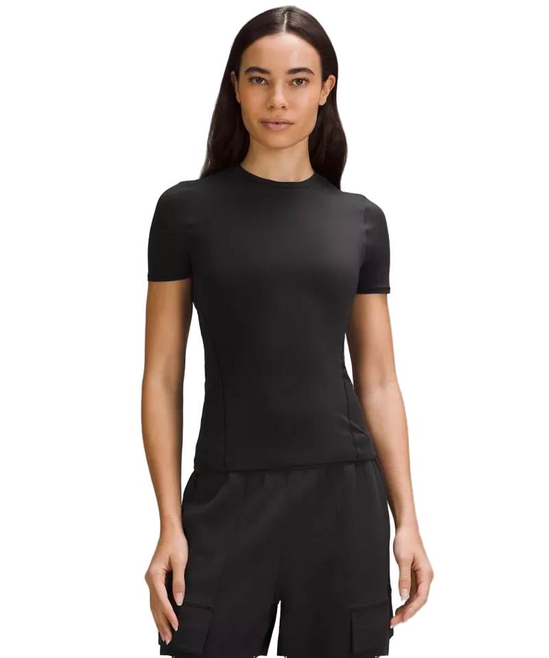 Lululemon Wundermost Ultra-Soft Nulu Hip-Length Crewneck Shirt Black