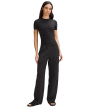 Lululemon Wundermost Ultra-Soft Nulu Hip-Length Crewneck Shirt Black