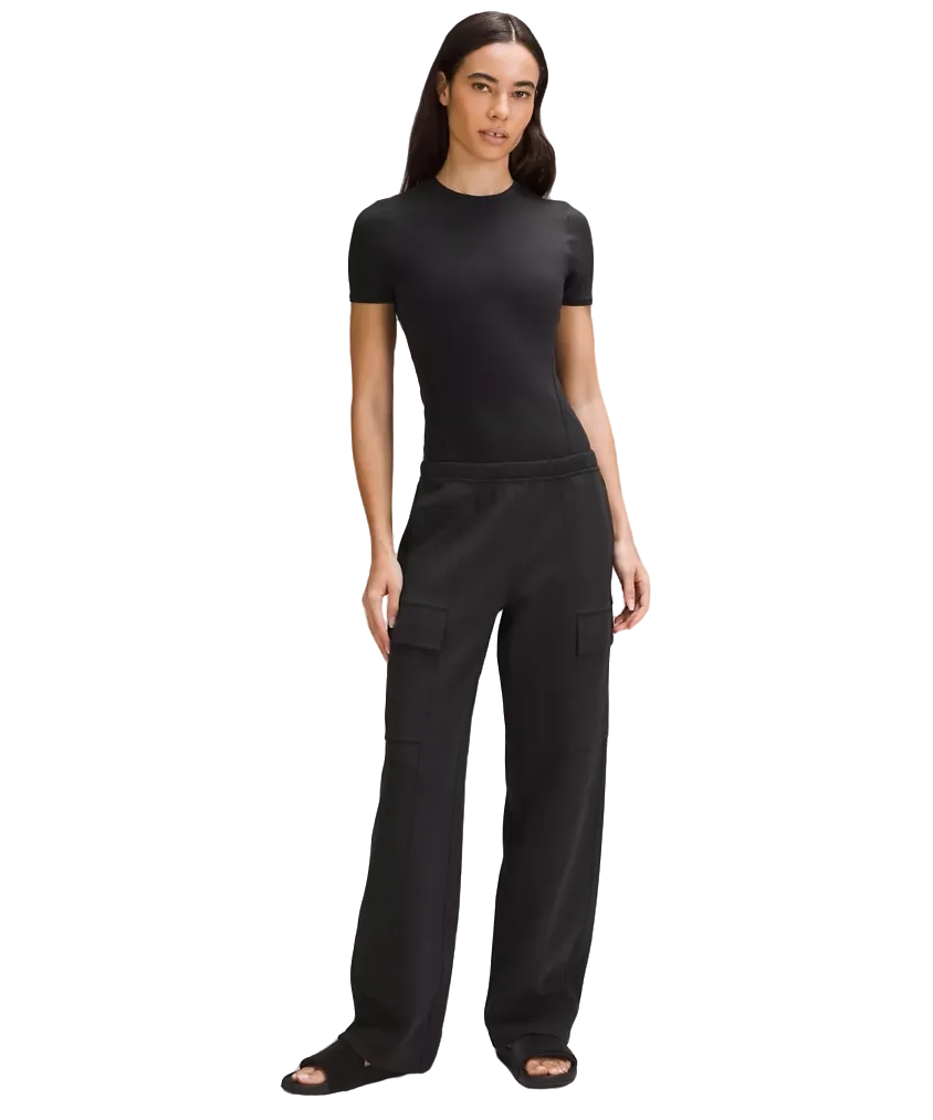 Lululemon Wundermost Ultra-Soft Nulu Hip-Length Crewneck Shirt Black