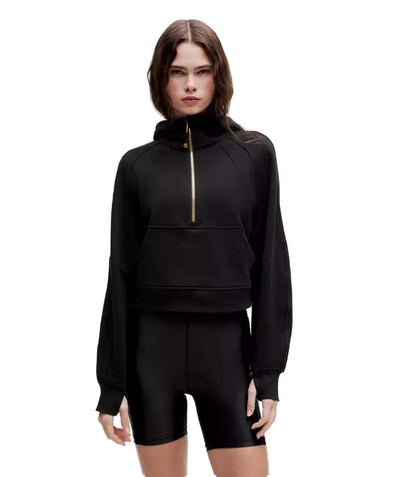 Lululemon Scuba Oversized Half-Zip Hoodie Black/Gold