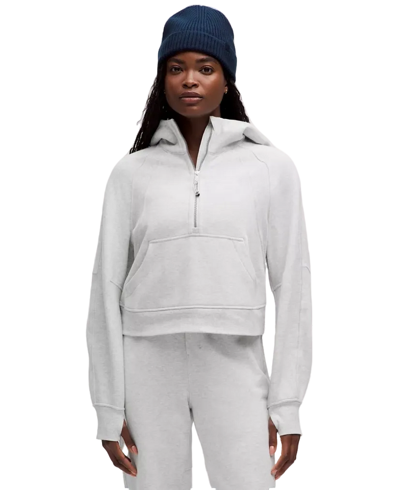 Lululemon Scuba Oversized Half-Zip Hoodie Heathered Core Ultra Light Grey