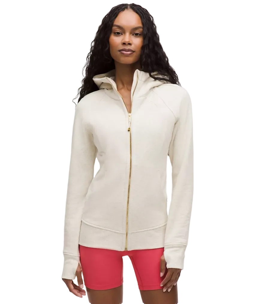 Lululemon Scuba Full-Zip Hoodie Heathered Light Ivory/Gold
