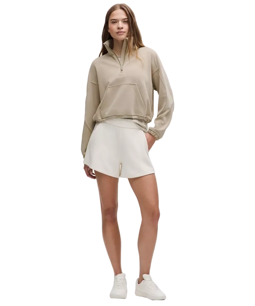 Lululemon Brushed Softstreme Half Zip Sheer Oak
