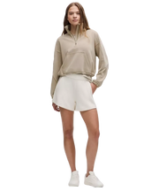 Lululemon Brushed Softstreme Half Zip Sheer Oak