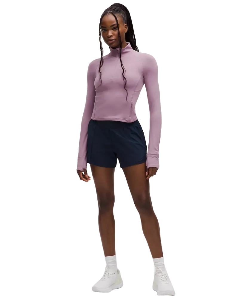 Lululemon It's Rulu Cropped Half Zip Updated Lavender Lux