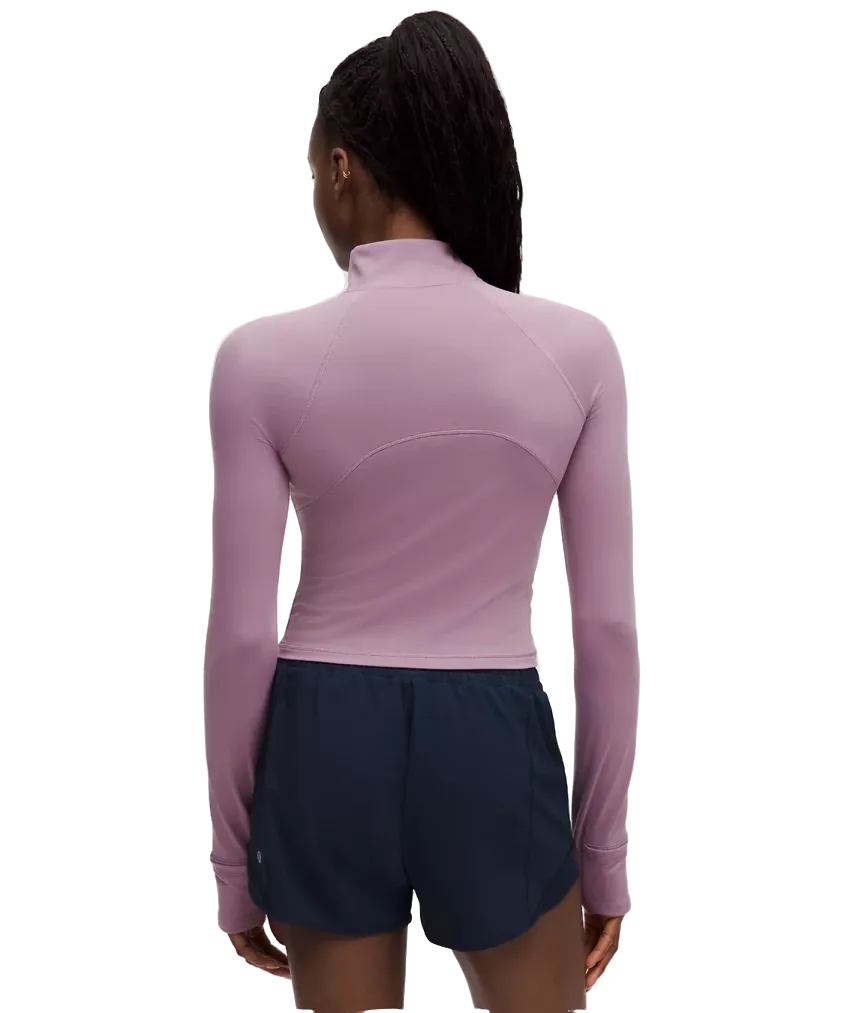 Lululemon It's Rulu Cropped Half Zip Updated Lavender Lux