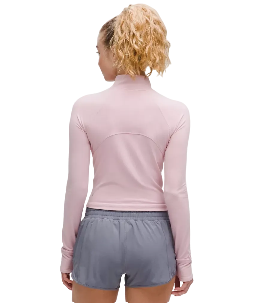 Lululemon It's Rulu Cropped Half Zip Updated Pink Haze