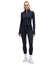 Lululemon It's Rulu Cropped Half Zip Updated True Navy
