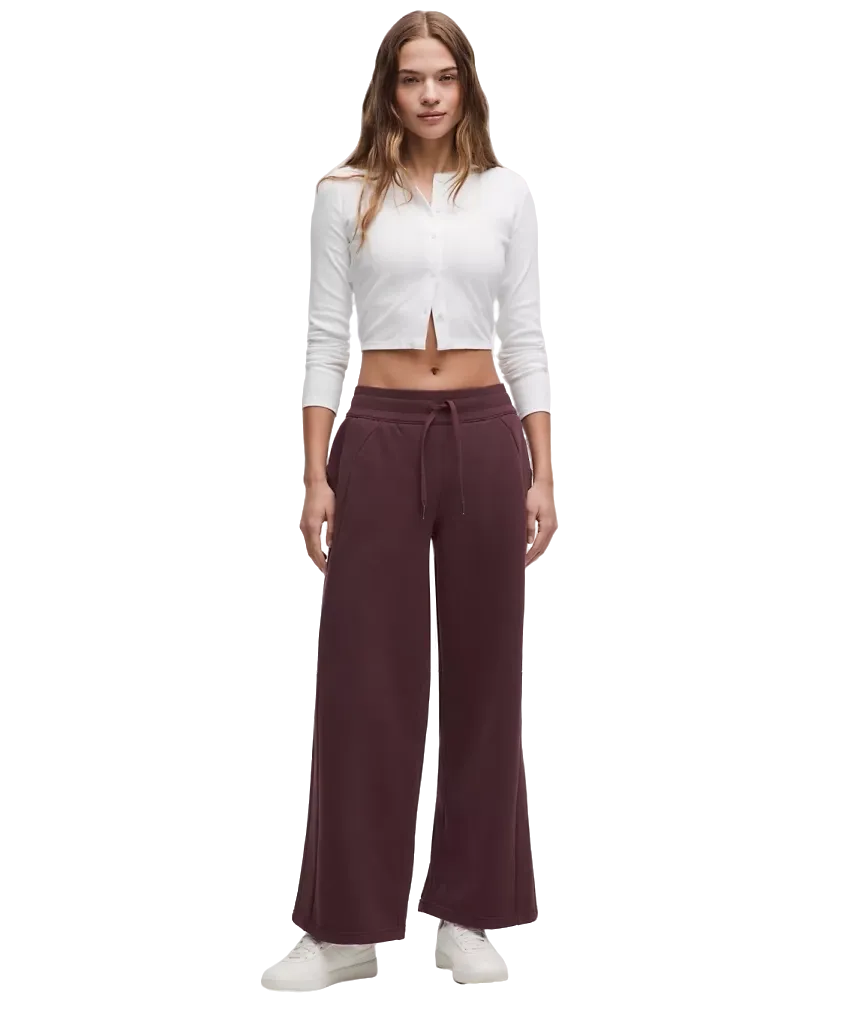 Lululemon Scuba Mid-Rise Wide-Leg Pant Goodnight Plum