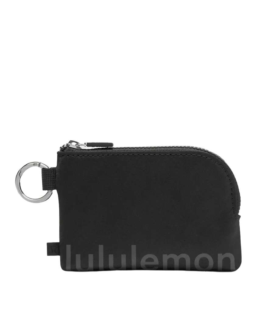 Lululemon Clippable Card Pouch Black/Traverse Grey