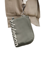 Lululemon Clippable Card Pouch Grey Sage/Light Ivory
