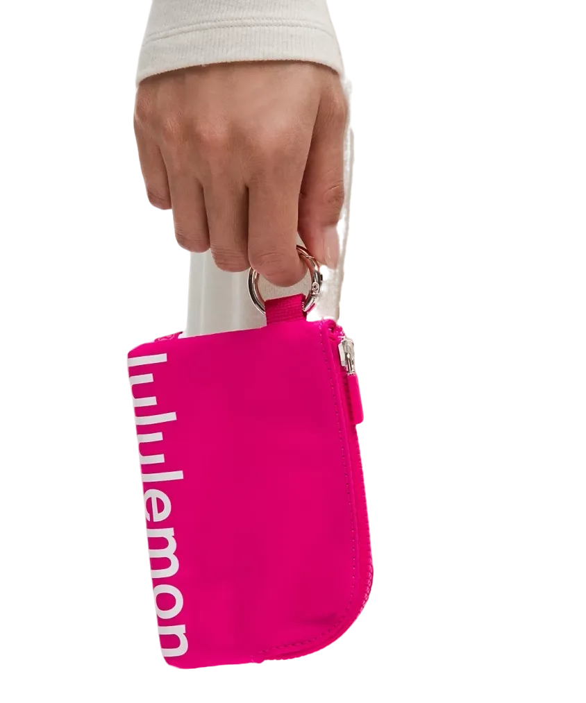 Lululemon Clippable Card Pouch Passionate/White