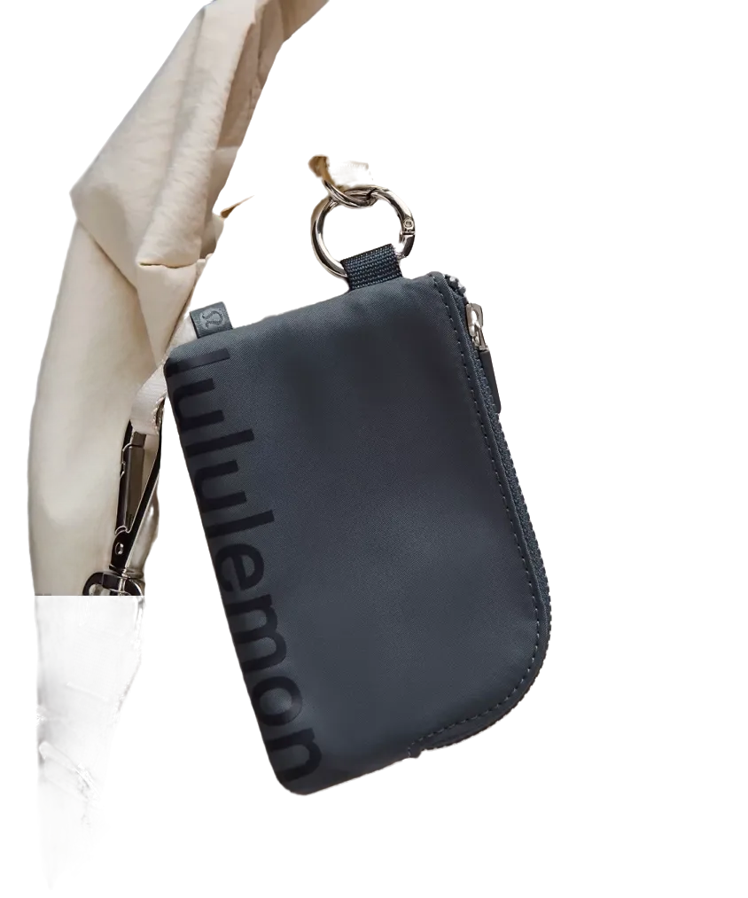Lululemon Clippable Card Pouch Oil Grey/Black Night