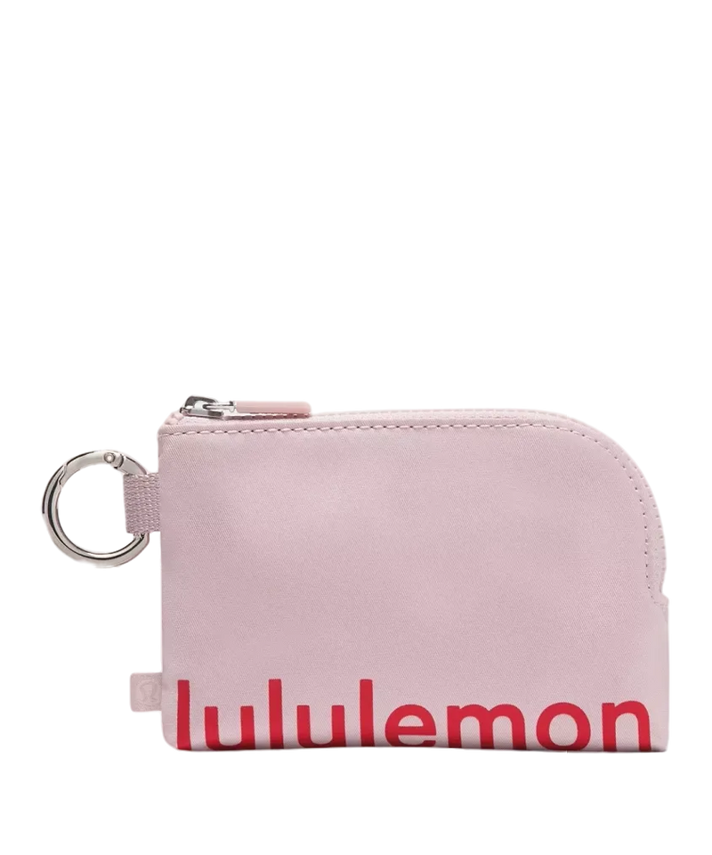 Lululemon Clippable Card Pouch Pink Haze/Desert Red