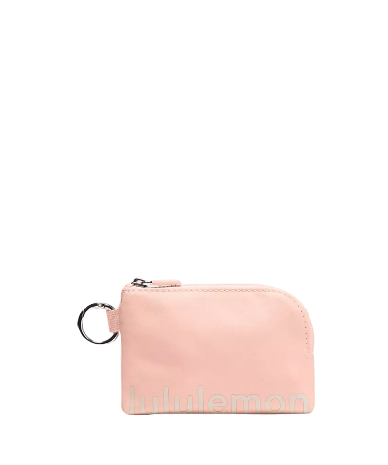 Lululemon Clippable Card Pouch Flush Pink/White Opal