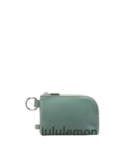 Lululemon Clippable Card Pouch Grey Eucalyptus/Legacy Green